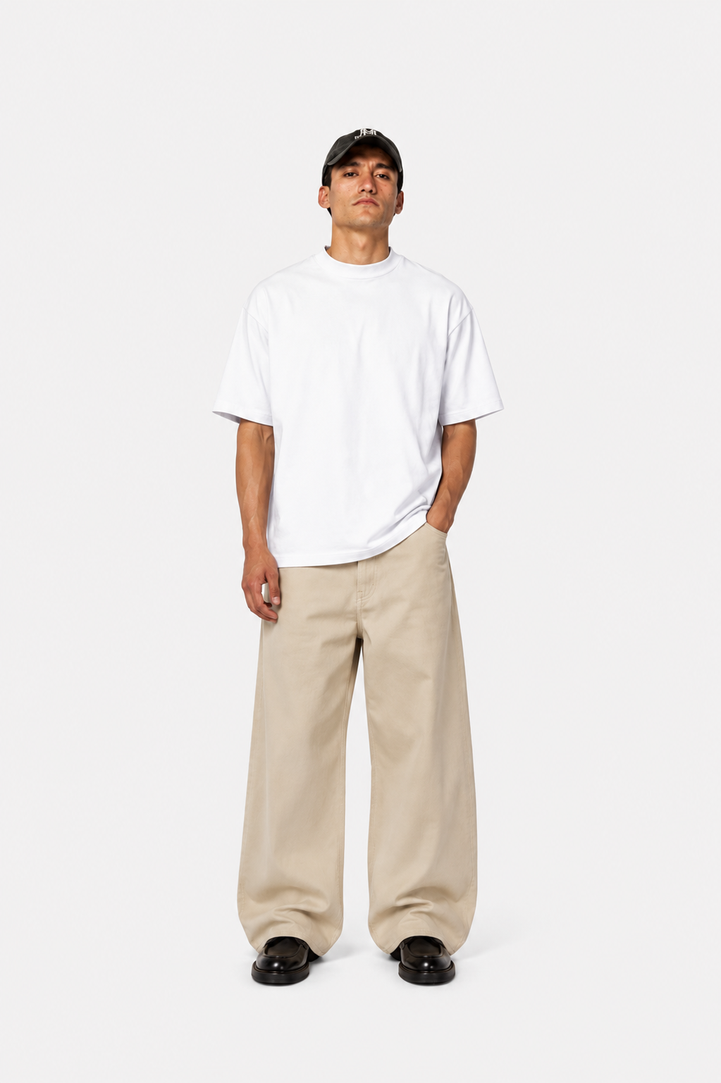 OVERSIZE JERSEY TEE - WHITE