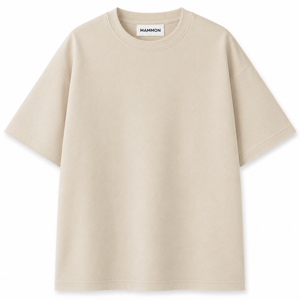 OVERSIZE JERSEY TEE- SAND