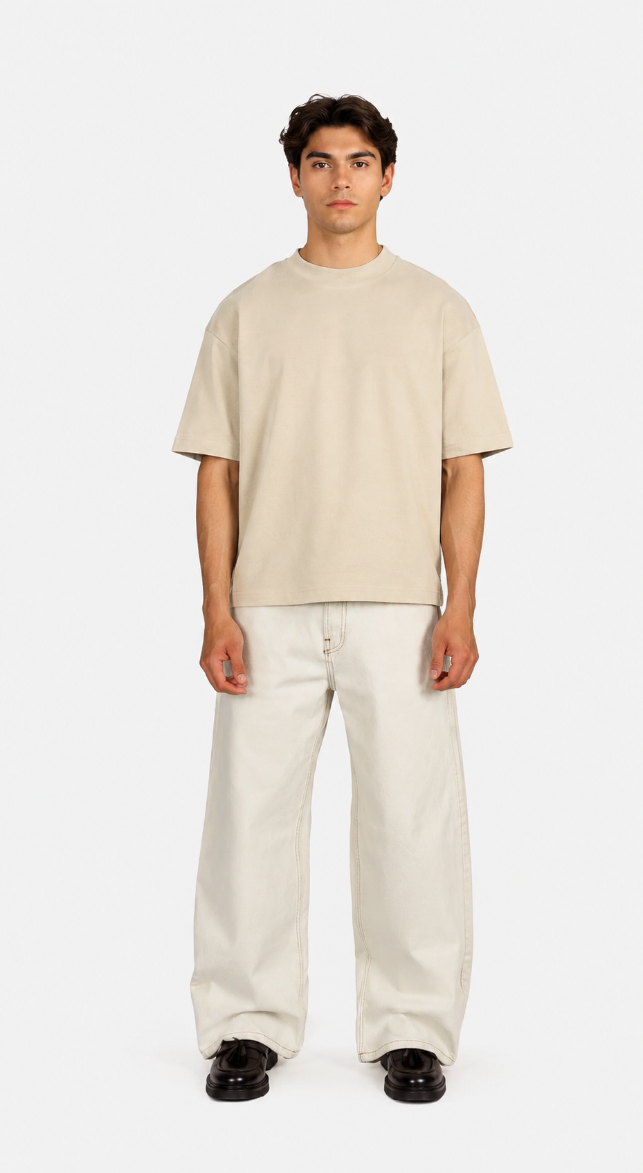 250 GSM OVERSIZE TEE- BONE