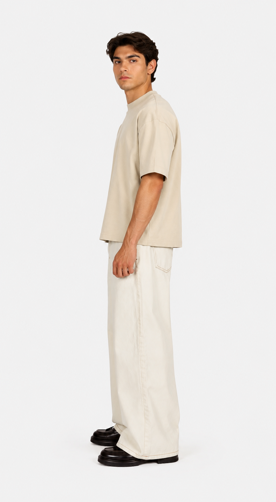 250 GSM OVERSIZE TEE- BONE