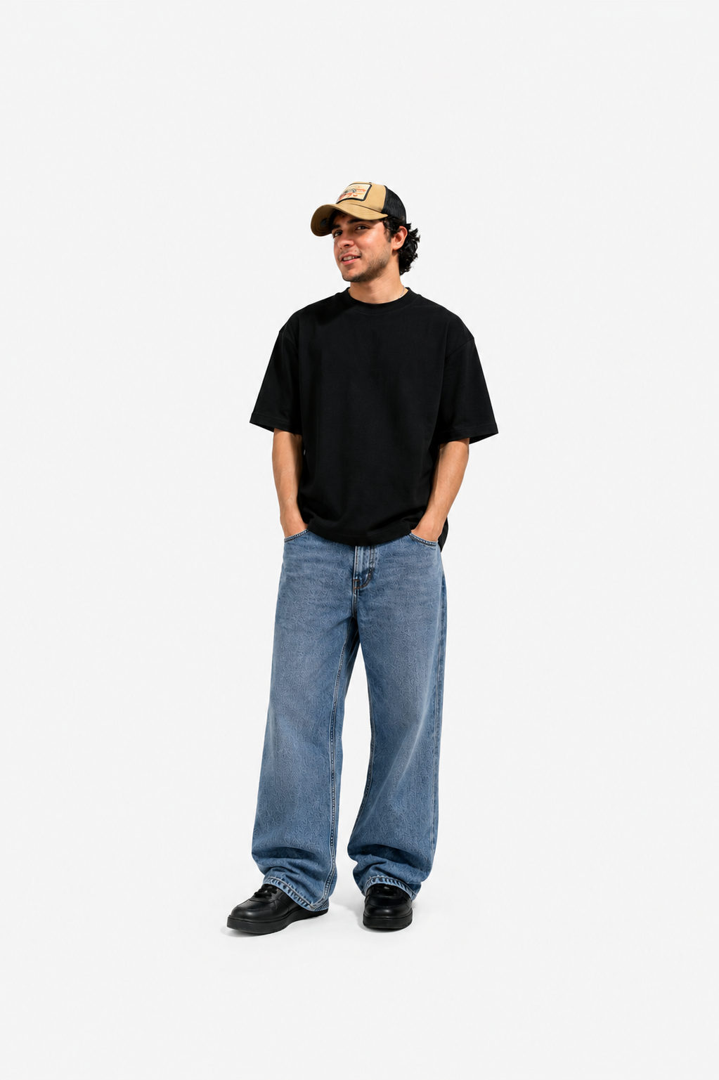 250 GSM OVERSIZE TEE- BLACK